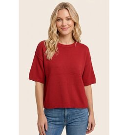 Staccato Elbow Sleeve Solid Sweater