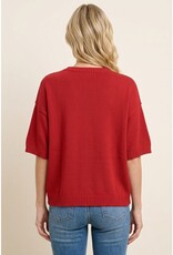 Staccato Elbow Sleeve Solid Sweater
