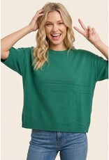 Staccato Elbow Sleeve Solid Sweater