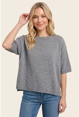 Staccato Elbow Sleeve Solid Sweater