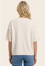 Staccato Elbow Sleeve Solid Sweater