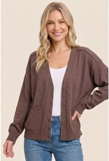 Staccato Solid V Neck Button Down Cardigan