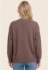 Staccato Solid V Neck Button Down Cardigan
