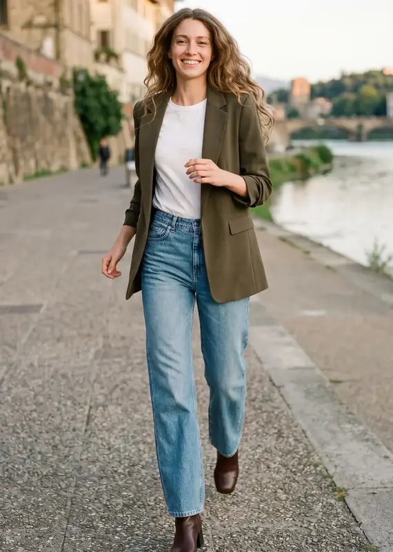 509 Broadway 3/4 Sleeve Long Blazer