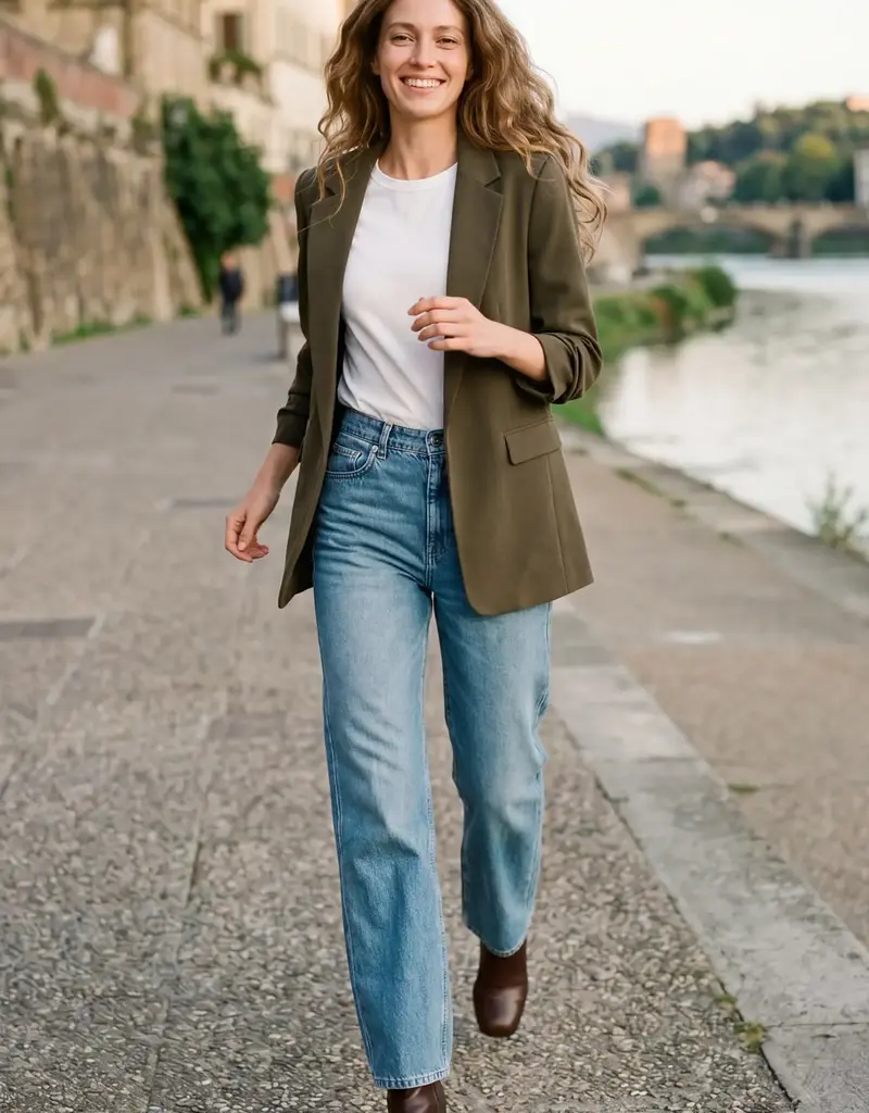 509 Broadway 3/4 Sleeve Long Blazer