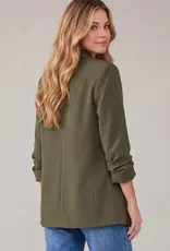 509 Broadway 3/4 Sleeve Long Blazer