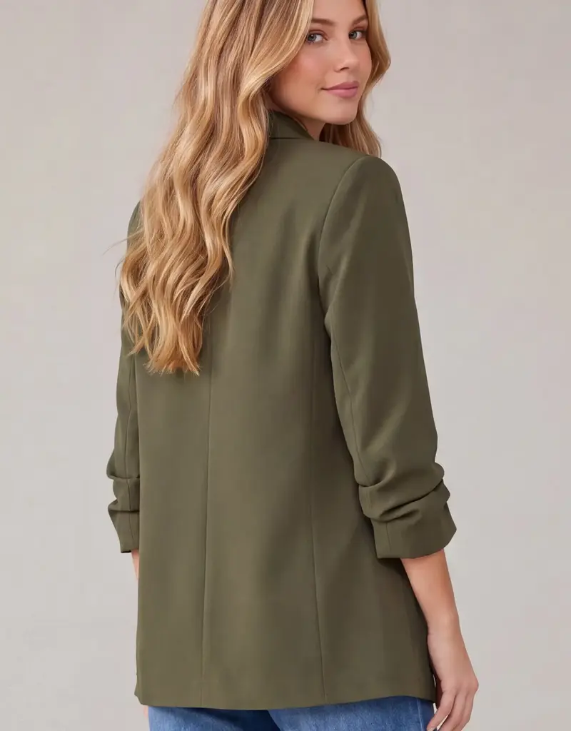 509 Broadway 3/4 Sleeve Long Blazer