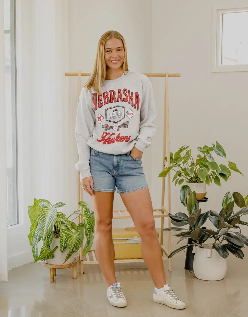 509 Broadway Nebraska Huskers Patches Sweatshirt