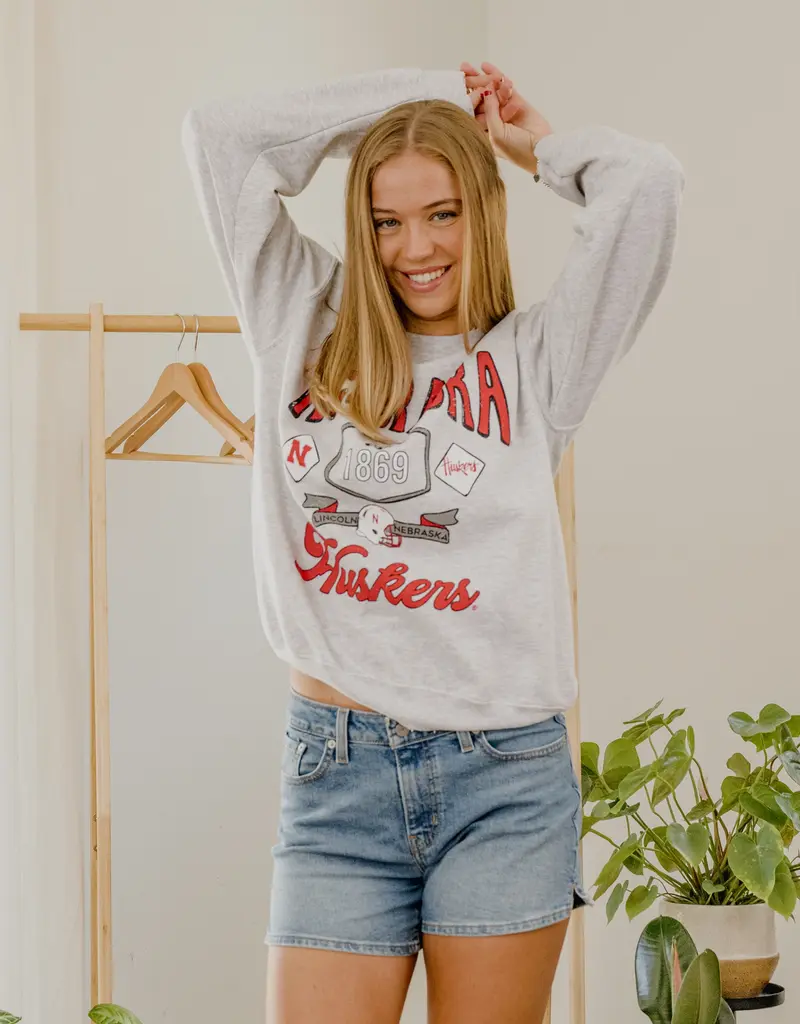 509 Broadway Nebraska Huskers Patches Sweatshirt
