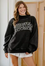 509 Broadway Huskers Polka Dot Sweatshirt