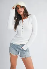 509 Broadway Henley Long Sleeve Top