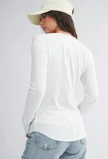 509 Broadway Henley Long Sleeve Top
