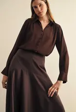 509 Broadway Keyhole Front Pleated Blouse
