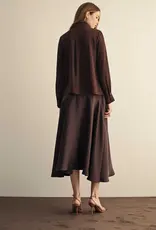 509 Broadway Keyhole Front Pleated Blouse