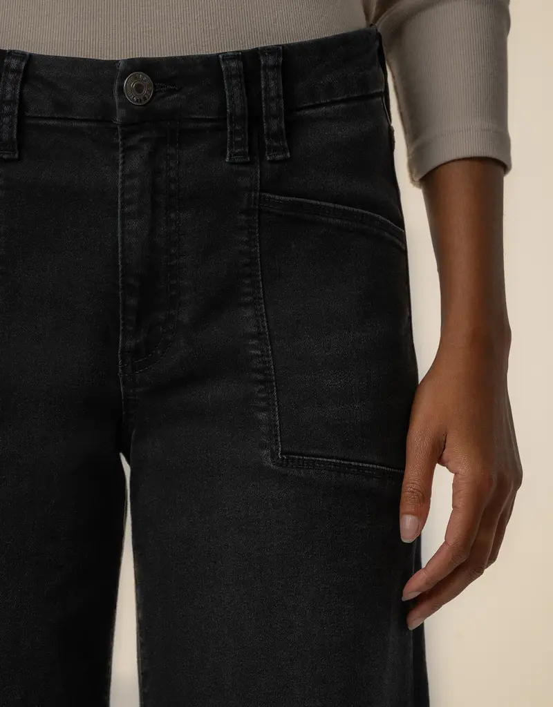 KUT From The Kloth Meg High Rise Raw Hem Wide Leg {Politely}
