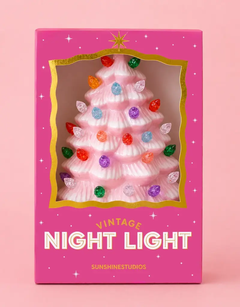 Sunshine Studios Vintage Tree Night Light |Pink