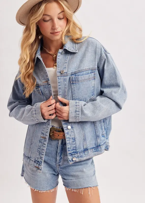 509 Broadway Oversized Button Down Jacket