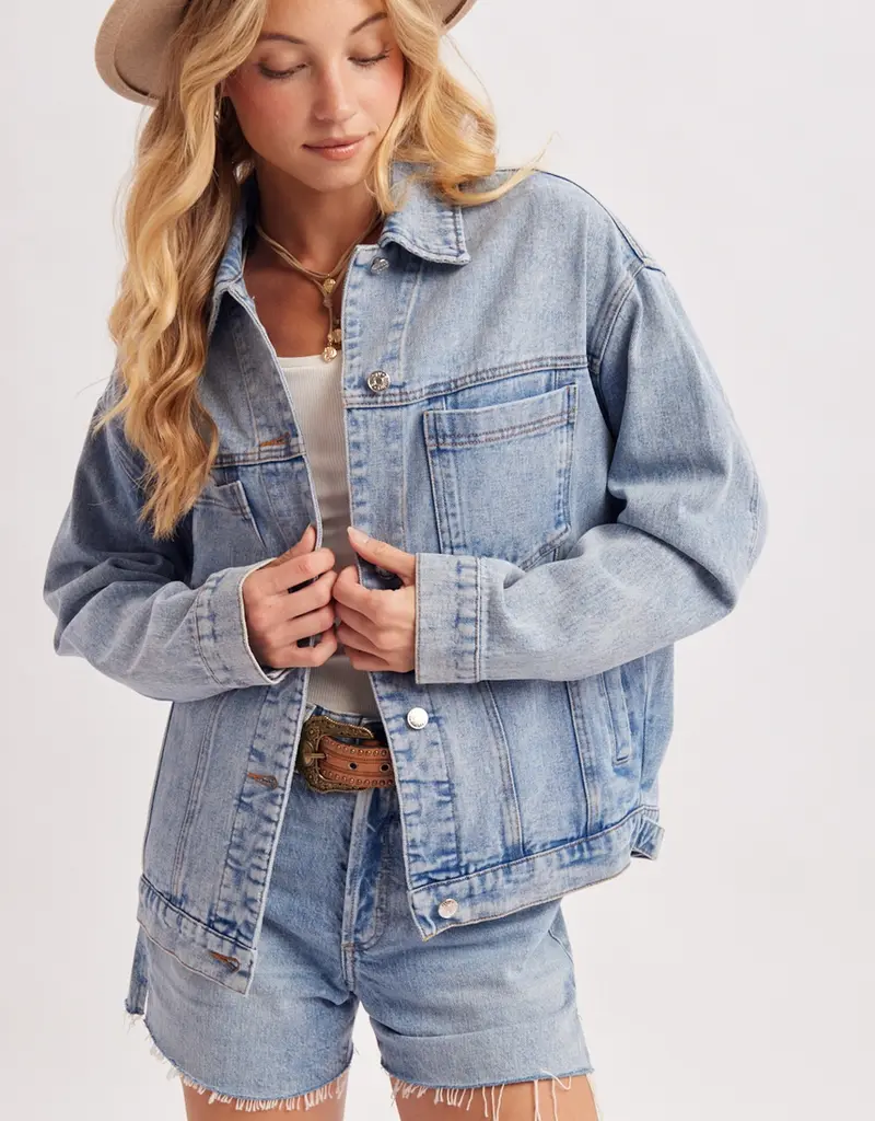 509 Broadway Oversized Button Down Jacket