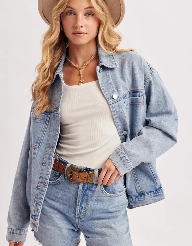 509 Broadway Oversized Button Down Jacket