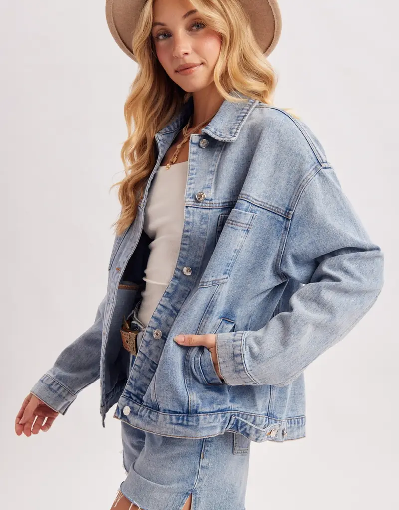 509 Broadway Oversized Button Down Jacket