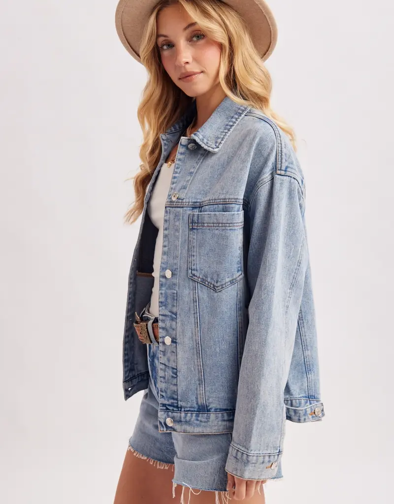 509 Broadway Oversized Button Down Jacket