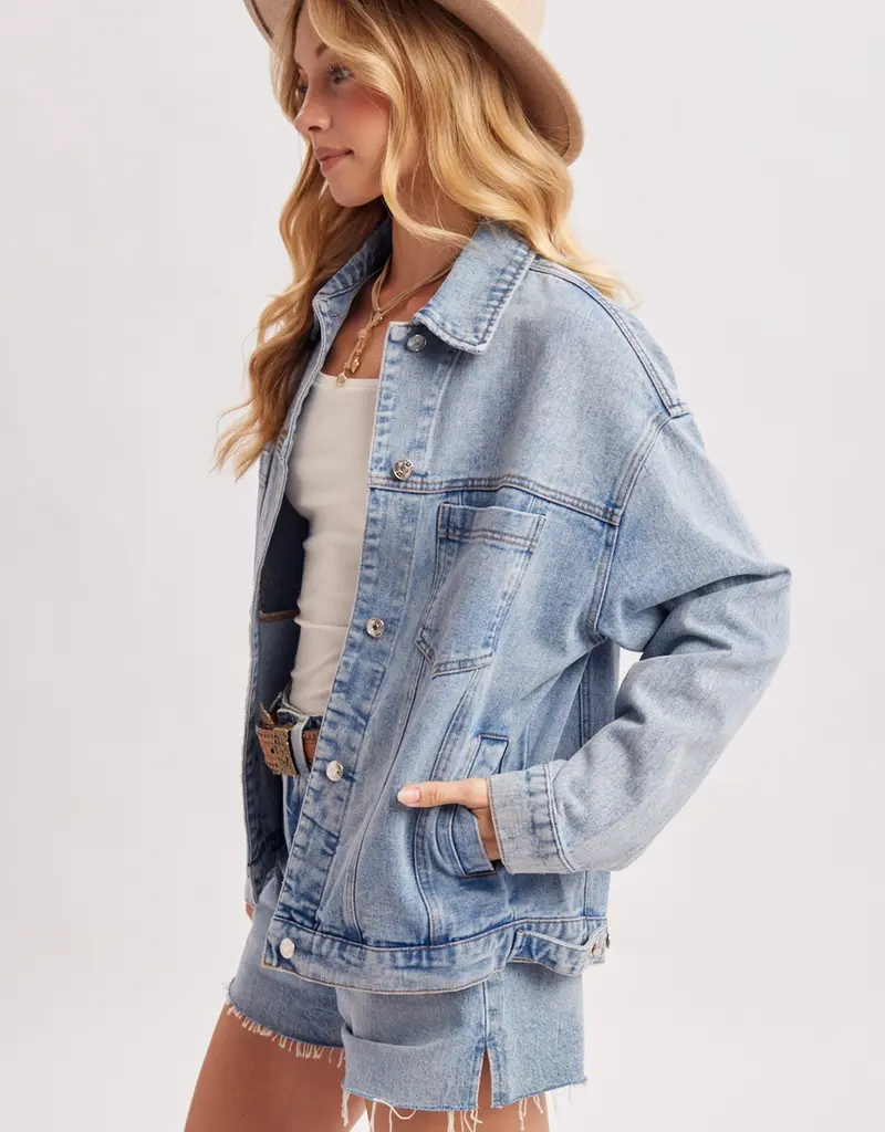 509 Broadway Oversized Button Down Jacket