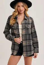509 Broadway Button Down Plaid Shacket
