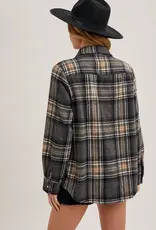 509 Broadway Button Down Plaid Shacket