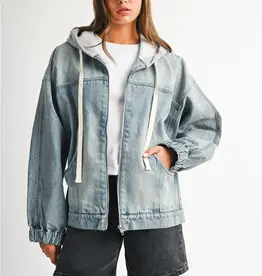 509 Broadway Wash Zip Up Hoodie Jacket