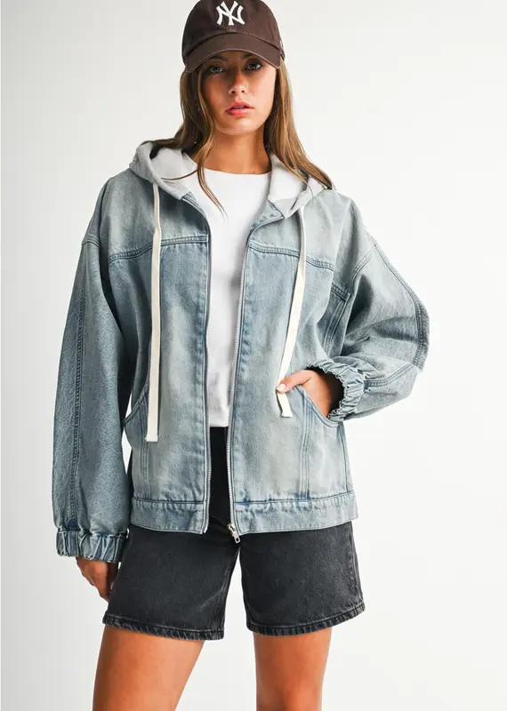 509 Broadway Wash Zip Up Hoodie Jacket