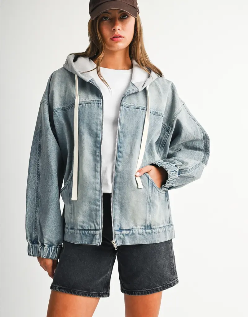509 Broadway Wash Zip Up Hoodie Jacket