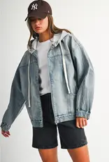 509 Broadway Wash Zip Up Hoodie Jacket