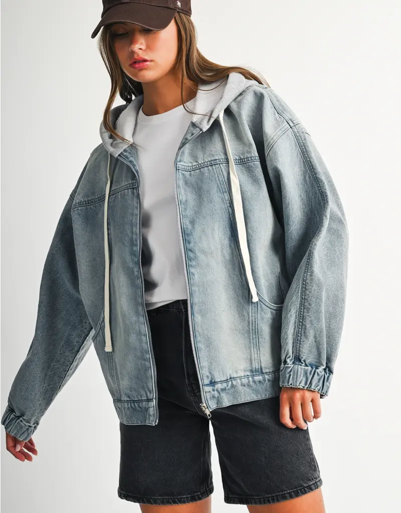 509 Broadway Wash Zip Up Hoodie Jacket