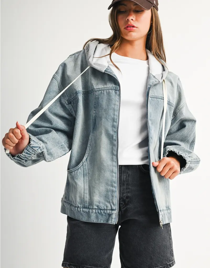 509 Broadway Wash Zip Up Hoodie Jacket