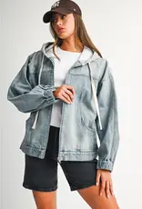 509 Broadway Wash Zip Up Hoodie Jacket