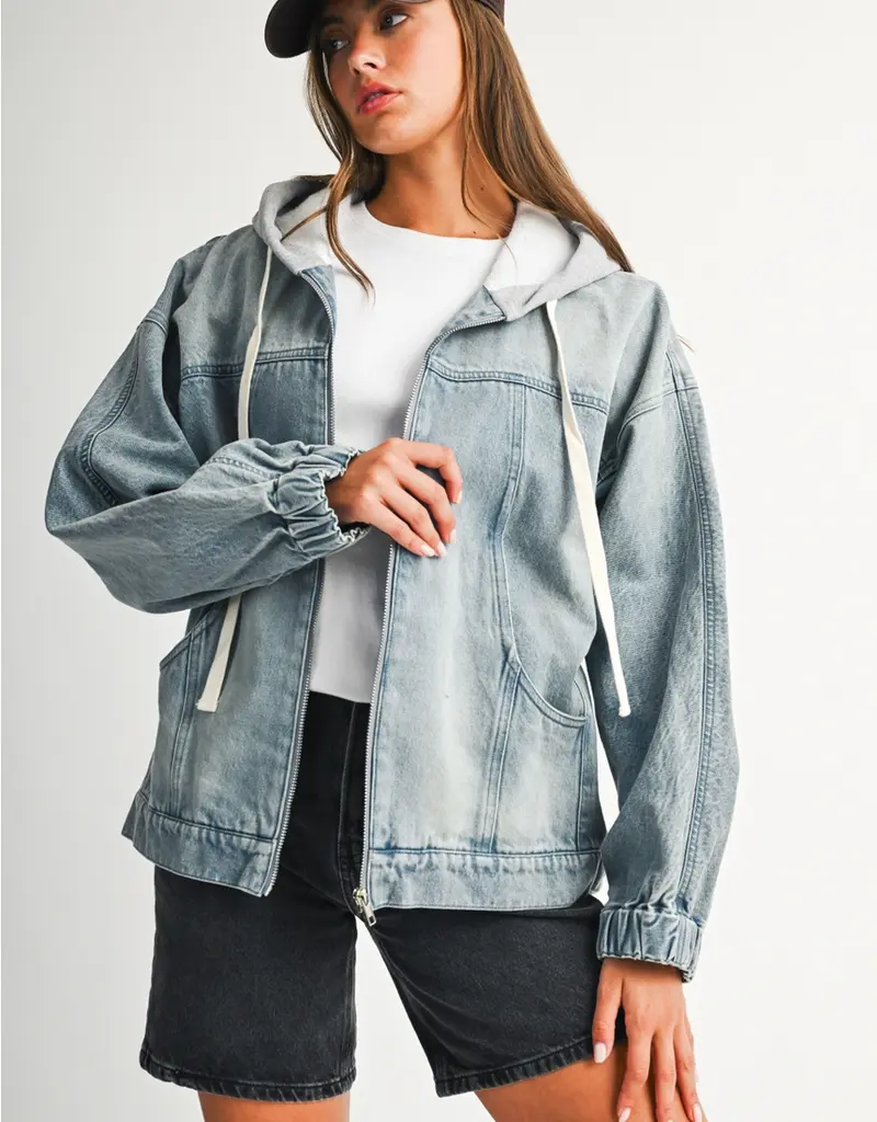 509 Broadway Wash Zip Up Hoodie Jacket