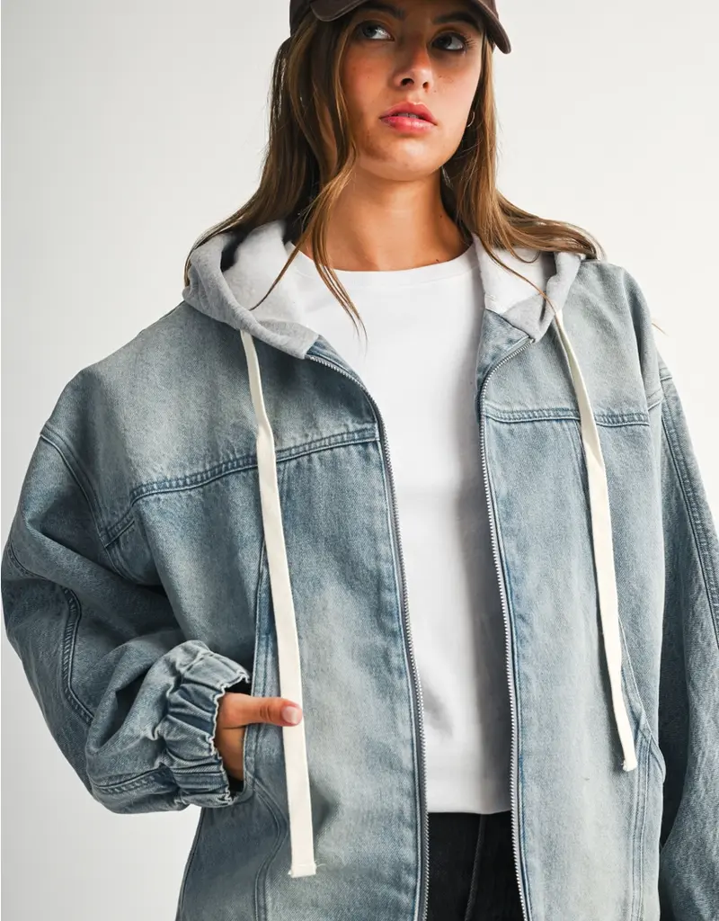 509 Broadway Wash Zip Up Hoodie Jacket