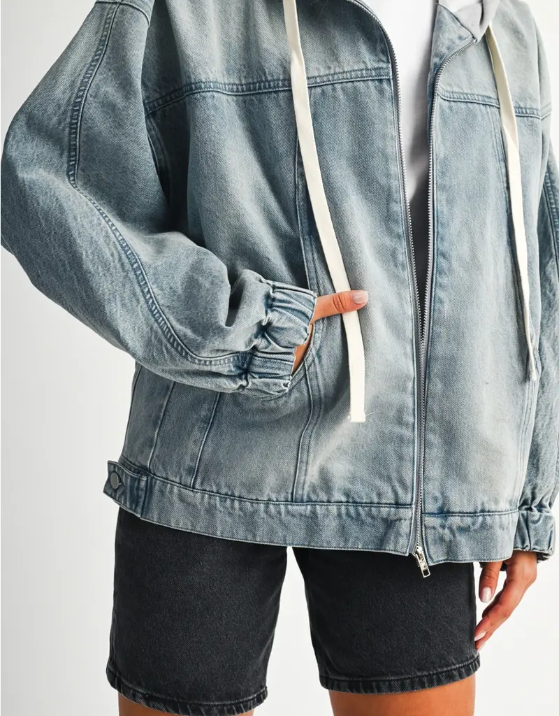 509 Broadway Wash Zip Up Hoodie Jacket