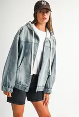 509 Broadway Wash Zip Up Hoodie Jacket