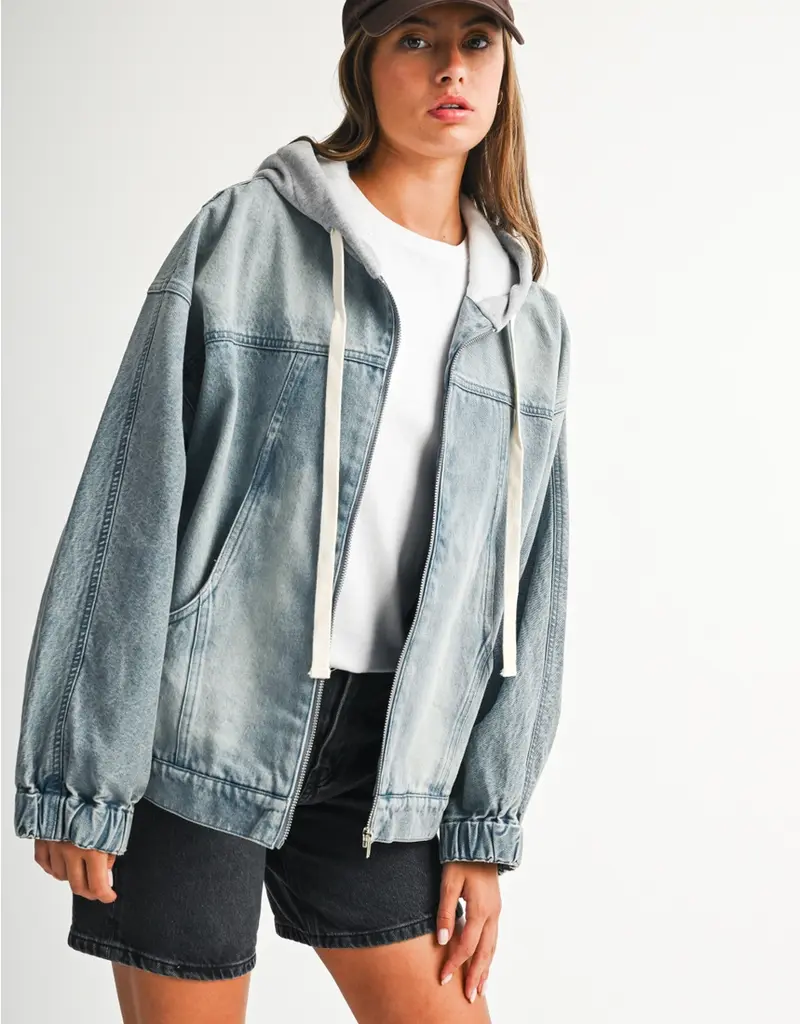 509 Broadway Wash Zip Up Hoodie Jacket