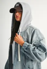509 Broadway Wash Zip Up Hoodie Jacket