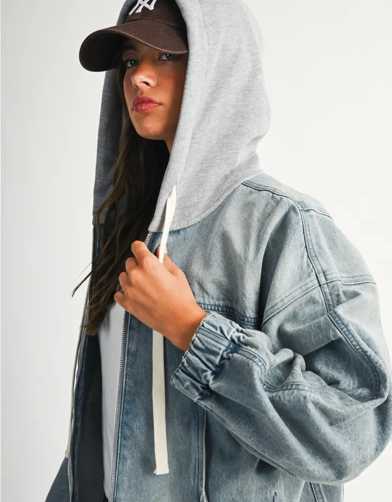 509 Broadway Wash Zip Up Hoodie Jacket