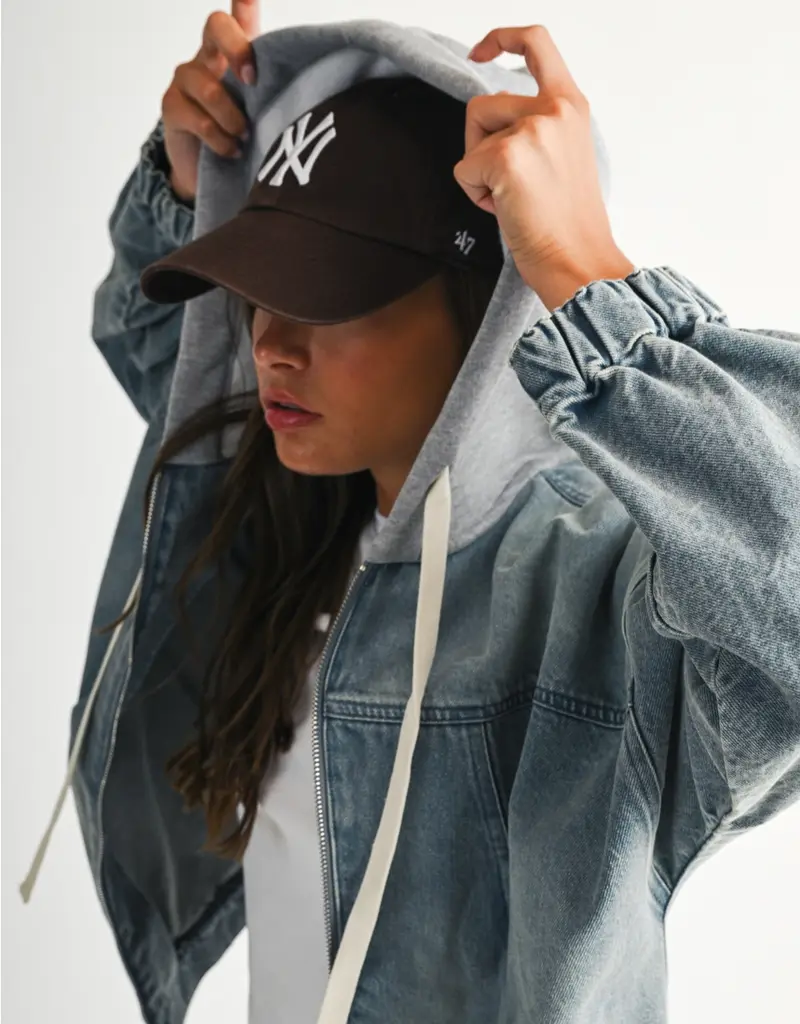 509 Broadway Wash Zip Up Hoodie Jacket