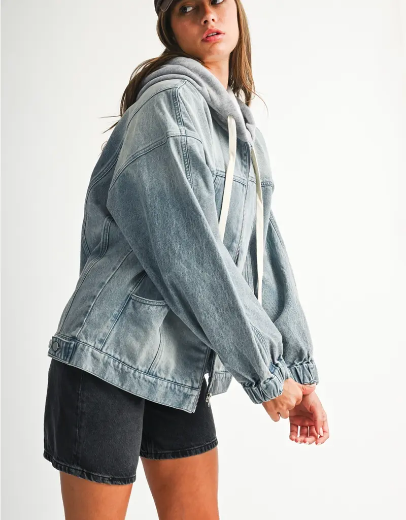 509 Broadway Wash Zip Up Hoodie Jacket