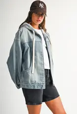 509 Broadway Wash Zip Up Hoodie Jacket