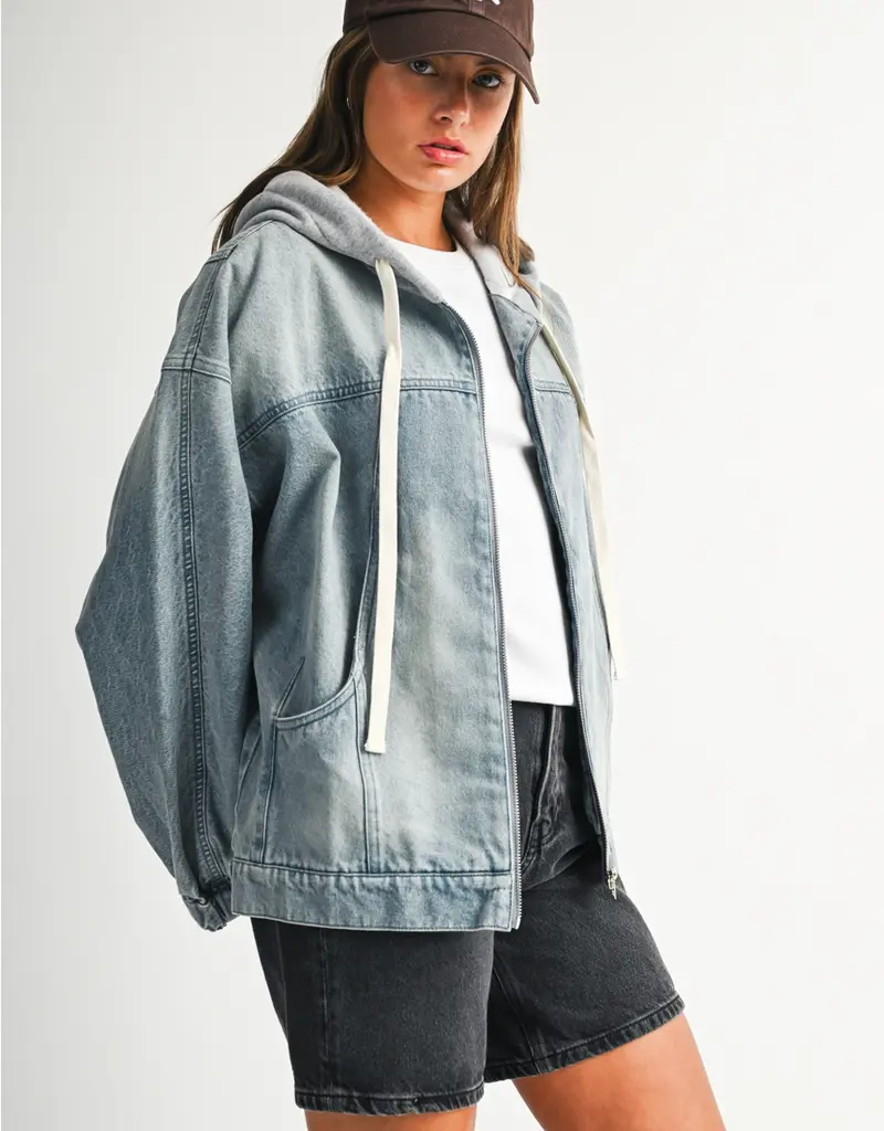 509 Broadway Wash Zip Up Hoodie Jacket