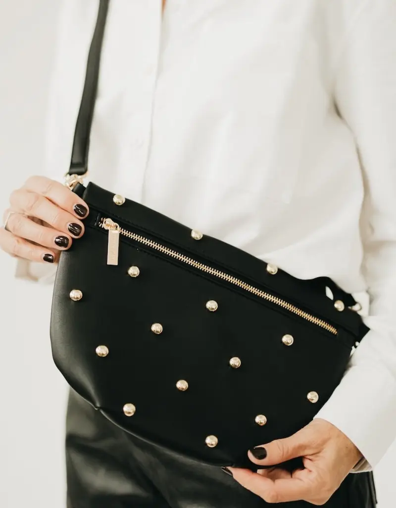 509 Broadway Chic Gold Studded Westlyn Bum Bag