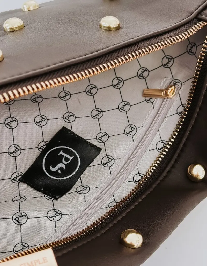 509 Broadway Chic Gold Studded Westlyn Bum Bag