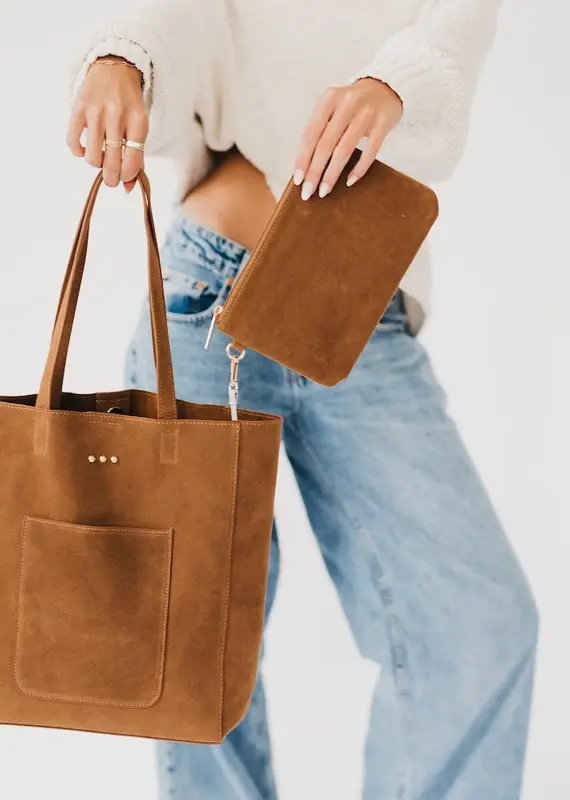 509 Broadway Dawn Suede Carryall Tote