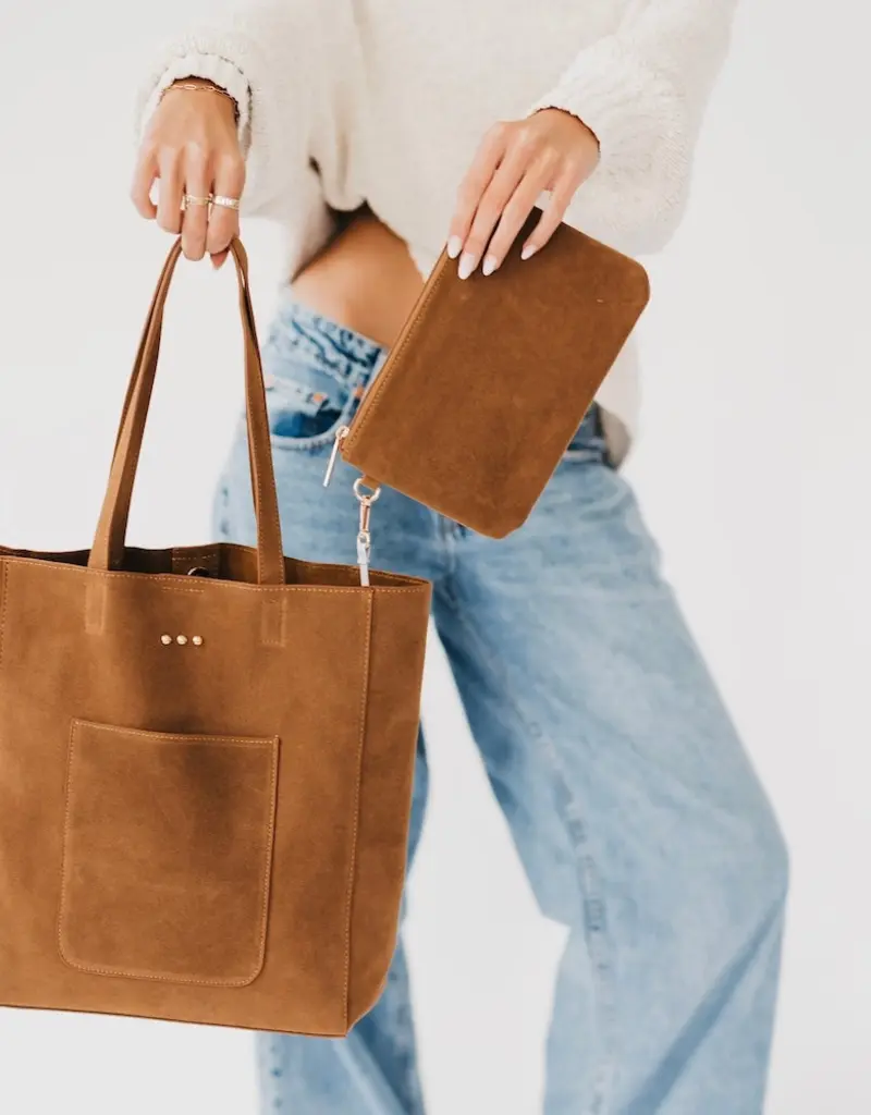 509 Broadway Dawn Suede Carryall Tote